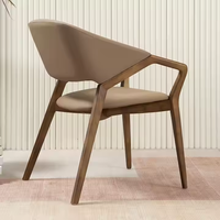 Chaises de salle à manger en bois massif de luxe pour la maison et les restaurants, avec coussin en tissu cuir, vente en gros JP