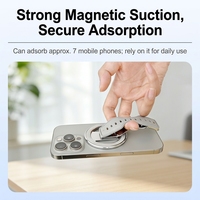 Support de téléphone magnétique en alliage d'aluminium TKT Premium, nouveau design 2026, aimants N52 améliorés, rotation à 360°, poignée pliable, béquille