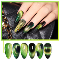 Vernis à ongles gel 9D effet œil de chat personnalisé OEM, non toxique, certifié CE, magnétique caméléon tendance, 10ml, à retirer par trempage UV LED