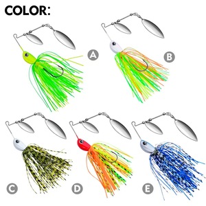 เหยื่อปลอม <span class=keywords><strong>ALPHA</strong></span> 10 กรัม/14 กรัม แบบ Spinnerbait ใบพัดคู่รูปใบหลิว ป้องกันการติดกับต้นไม้ สำหรับตกปลาแบส - Product Image 5