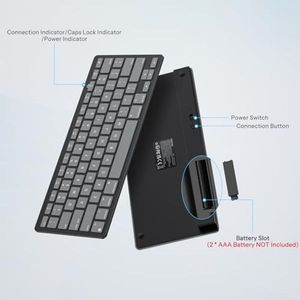 Teclado Inalámbrico Ultra Delgado OEM ODM para <span class=keywords><strong>Sistemas</strong></span> Operativos Compatibles, Tamaño Compacto, Bluetooth Estable, Ángulo <span class=keywords><strong>de</strong></span> Inclinación Ergonómico, Auto Sl - Product Image 4