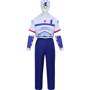 Disfraz de JoJos Bizarre Adventure Johnny Joestar para hombre, conjunto completo azul y blanco con sombrero y muñequeras, disfraz de anime - Product Image 1