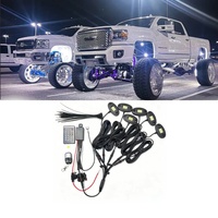 Kit d'éclairage LED blanc pur pour roche, 24 LED, 16 ou 24 pièces, avec module de télécommande, lampe étanche IP67 pour Jeep, SUV, Buggy