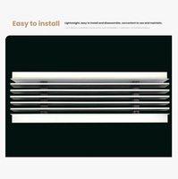 Diffuseur linéaire en alliage d'aluminium en forme de griffe, grille de ventilation CVC sur mesure pour usage commercial et résidentiel