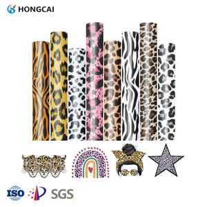 High Quality Camouflage Pattern <strong>Leopard</strong> <strong>Print</strong> Pu Vinyl <strong>Film</strong> Roll Camouflage Pattern Hot Press Iron On Kids Clothes - Product Image 1