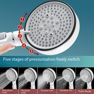 Soffione doccia ad alta pressione a 5 funzioni, <span class=keywords><strong>filtro</strong></span> anticalcare che rimuove il cloro e abbellisce la pelle - Product Image 6