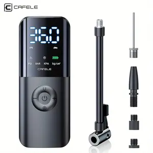 CAFELE Wireless Air Compressor Rechargeable Motorcycle Bicycle Tyre Air Pump Portable Fast Electric Car Tire Inflator With LED