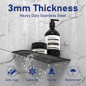 ชั้นวางของในห้องน้ำเข้ามุมทำจากสแตนเลส304การออกแบบที่ทันสมัย - Product Image 2