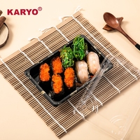 KARYO 1103 Contenant d'emballage pour sushis à emporter, motif personnalisé rose, boîtes à sashimi en plastique, barquettes jetables avec couvercle