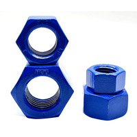 Boulons à tête hexagonale ASTM A193 B7 revêtus de PTFE, tiges filetées en téflon bleu M20 M24, fixations haute résistance pour bride pétrolière et gazière