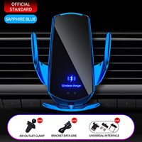 Penjualan terlaris produk 2024 15W pengisi daya mobil nirkabel penjepit otomatis induksi dudukan telepon untuk iPhone Samsung Xiaomi ponsel