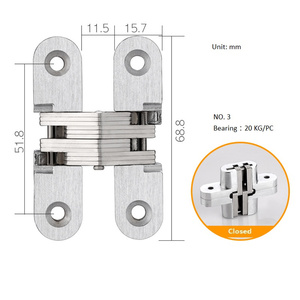 <span class=keywords><strong>Bisagra</strong></span> Oculta de Acero Inoxidable Moderna de 180 Grados, Ajustable en 3D, de Apertura por Presión para Puerta y Ventana, a Buen <span class=keywords><strong>Precio</strong></span> - Product Image 2