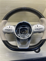 Volant en cuir pleine fleur compatible avec Benz C43 GLC63 E53 CLS53 A220 S560 GLE63 W205 W206 W204 W213 W222 W207 W219 W218 AMG W211