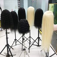 Perruques Lace Front Mixtes en Cheveux Humains Brésiliens Remy 100% Naturels, Lisses Comme des Baguettes, Sans Colle, de 10 à 28 Pouces, pour Femmes Noires - Vente en Gros Chine