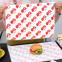 Wholesale Customized Biodegradable Eco-Friendly PE Greaseproof Deli Wrap Paper Oil Proof Single-Sided Sandwich Hamburger Paper