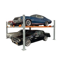 Plateforme de stationnement double à levage électrique à quatre poteaux, vente directe usine