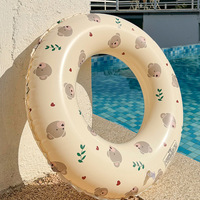 Usine directe Eco PVC gonflable sous les bras anneau de natation ours imprimé adulte piscine accessoire pour l'été pour enfant