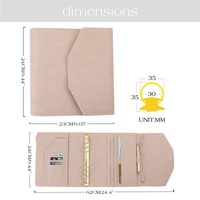 Ensemble de classeur A5 Hongbo personnalisé en cuir Saffiano Epi avec trousse de toilette, porte-cartes et housses, disponible en cadeau, best-seller