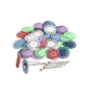 Pexmientas Mini Spazzole Rotanti da 1 Pollice in Legno e Metallo per Gioielleria, Utensili da Orafo, Dischi Abrasivi Radiali per Lucidatura - Product Image 1