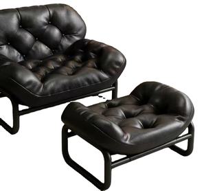 Single <b>Sofa</b> Chair Minimalist Light Luxury Designer Casual Lounge Chair Creamy Lazy <b>Sofa</b> Medieval Style <b>Black</b> Chair - Product Image 4