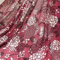 Tissu en velours tissé nylon/coton, motif opale, imprimé au tampon, respirant, pour vêtements et costumes