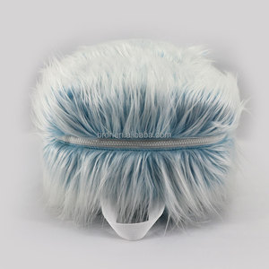 Ba lô lông giả unisex mềm mại có khóa kéo, túi thời trang thiết kế sang trọng, ba lô lông thú dành cho nam và nữ, lớp lót polyester - Product Image 4