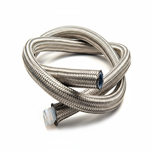Tuyau tressé en PTFE SAE100 R14 fil d'acier inoxydable à pression haute température 316L AN3 ondulé Flexible pour pompe à huile - Product Image 1