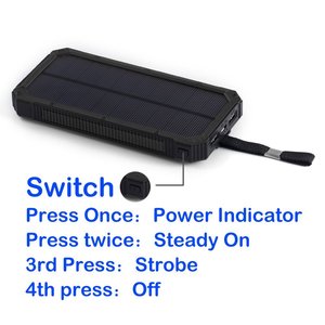 <span class=keywords><strong>15000mAh</strong></span> chargeur <span class=keywords><strong>solaire</strong></span> à charge rapide <span class=keywords><strong>batterie</strong></span> externe forte <span class=keywords><strong>batterie</strong></span> externe <span class=keywords><strong>batterie</strong></span> externe entrée cc support Compatible pour téléphone portable - Product Image 4