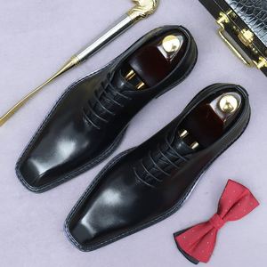 Chaussures habillées formelles pour hommes en cuir luxueux, chaussures de mariage pour marié, chaussures Oxford de style italien luxueuses pour hommes - Product Image 5