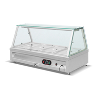 Bain-marie électrique de comptoir durable avec température réglable, chauffe-plats professionnel, équipement de restauration