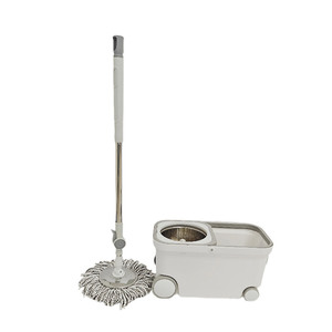 Spin Mop Bucket With Metal Basket Rectangular Design For Wet And Dry Cleaning - Product Image 4