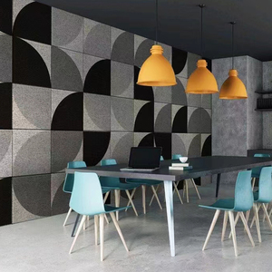 Panneau acoustique en feutre ignifuge standard européen 25 mm, matériau absorbant le son, fibre de polyester PET, panneau acoustique - Product Image 5