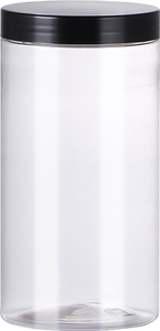 <span class=keywords><strong>Huanuo</strong></span> 1 litre 1000ml vide clair 89mm pot en plastique PET 1000g avec couvercle en plastique pour pot de nourriture crème d'emballage cosmétique - Product Image 2