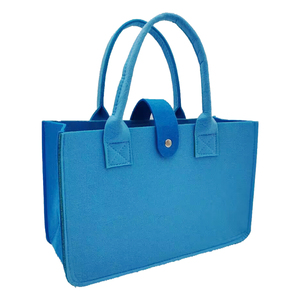 Bolsas de Compras Reutilizables Resistentes y Ecológicas de Fieltro con Patrón de Letras, Color Personalizado, Asas para Transporte, Almacenamiento de Comestibles, Regalos, Tamaño Mediano - Product Image 2