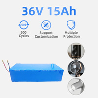 Batterie au lithium-ion rechargeable 36v 15ah pour vélos électriques Batterie Lifepo4 à faible autodécharge