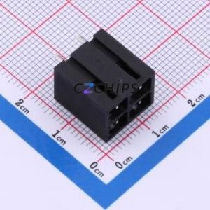 JL2EDGVHC-50802B01 Plug-in Terminal Block Through hole,P=5.08mm Connector Board-to-Board / Socket - Closed 2x2P 5.08mm Black - Product Image 1