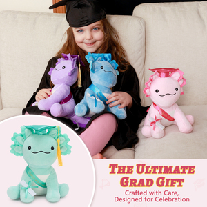 Juego de 4 Peluches de Axolote Salamandra <span class=keywords><strong>para</strong></span> Graduación, Lindos y Suaves, Regalo de Graduación <span class=keywords><strong>para</strong></span> Estudiantes, Decoración <span class=keywords><strong>para</strong></span> Fiestas - Product Image 3