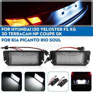 2 Luces LED para Matrícula de Coche para Hyundai I20 I10 Veloster FS XG30 Terracan HP Coupe GK para Kia Picanto Rio Soul - Product Image 1