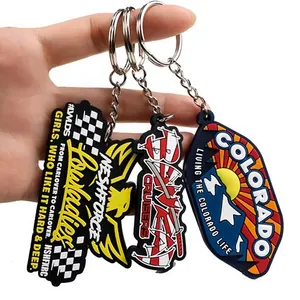 Personalize Pvc Keychains 2023 Itens promocionais Rubber Key Chains 3d Pvc Keyring Custom Logo Keychain