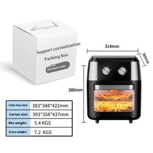 Factory <span class=keywords><strong>Outlet</strong></span> 12L Gran capacidad 360 ° Rotación Climatizada Ventana visual Freidora de aire eléctrica <span class=keywords><strong>Horno</strong></span> Pantalla táctil digital Gas para - Product Image 2