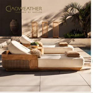 Chaise longue de <span class=keywords><strong>piscine</strong></span> en teck design moderne pour l'extérieur, confortable, pour la plage, le jardin, la terrasse, l'<span class=keywords><strong>hôtel</strong></span> - Product Image 1