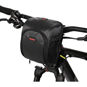 Bolsa Delantera para Bicicleta Negra Impermeable de Moda, Bolsa para Manillar de Bicicleta con Cubierta Impermeable, Bolsa de Ciclismo Portátil de Gran Capacidad - Product Image 2