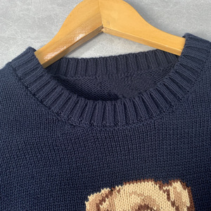 <span class=keywords><strong>Pull</strong></span> en coton brodé avec un petit ours mignon, nouvelle collection automne-hiver, vêtements d'extérieur en tricot pour femmes, style preppy tendance - Product Image 3