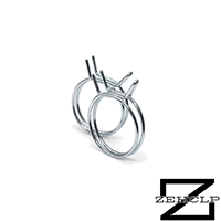 Collier de serrage à ressort double fil, zingué, à tension constante pour tuyau, tube, radiateur automobile, conduite de liquide de refroidissement et de carburant