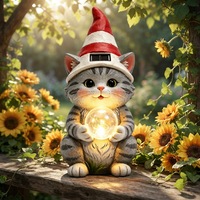 Sculpture de gnome solaire en résine, peinte à la main, statue artistique de jardin, décoration intérieure/extérieure pour la maison, Thanksgiving, Nouvel An