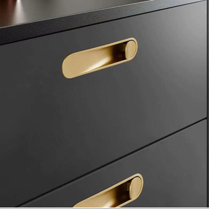 Modern Minimalist Zinc Alloy Recessed Kitchen Handles Rectangle Pearl Grey Concealed <b>Drawer</b> <b>Pulls</b> for High-End Cabinets - Product Image 3