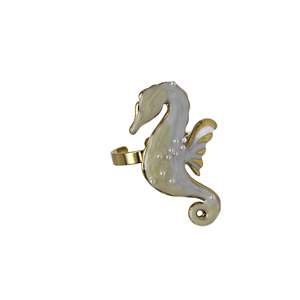 Seahorse <b>Ring</b> 316L Stainless Steel PVD <b>Gold</b> Plating Fashion Jewelry - Product Image 1