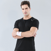 T-shirt uni à manches courtes en polyester et élasthanne ultra doux personnalisé, à séchage rapide, pour hommes, t-shirts de sport