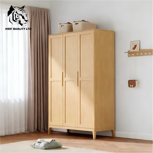 Armario de madera para dormitorio, nuevo, a la moda, listo para enviar, en stock, personalizable, el más barato de fábrica china. - Product Image 3