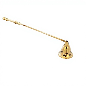 Hand Crafted Metal Brass <b>Candle</b> Snuffer <b>Wick</b> Extinguisher Vintage <b>Candle</b> Accessory for Home Decor Church Aromatherapy - Product Image 2